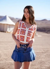 Patchwork Crochet Waistcoat / ULTI - MULTI Patchwork Crochet Waistcoat / ULTI - MULTI