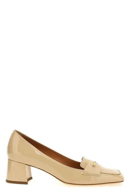 Patent leather pumps - Beige