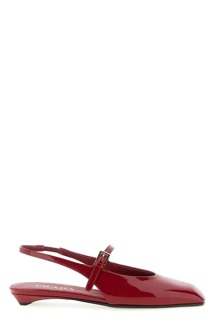 Patent leather slingback - Red