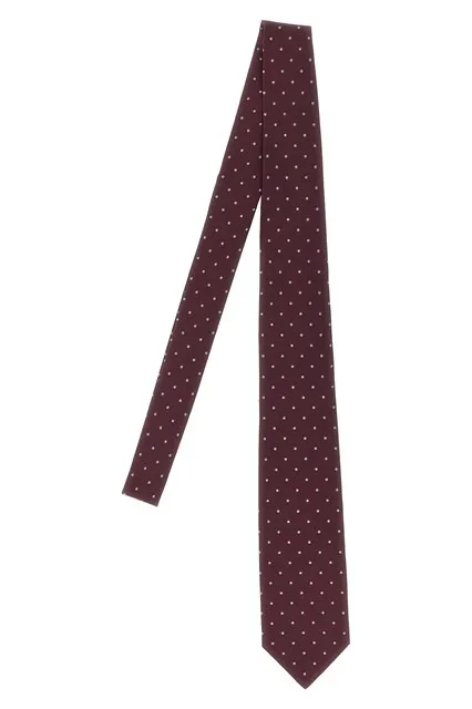 Patterned tie - Bordeaux