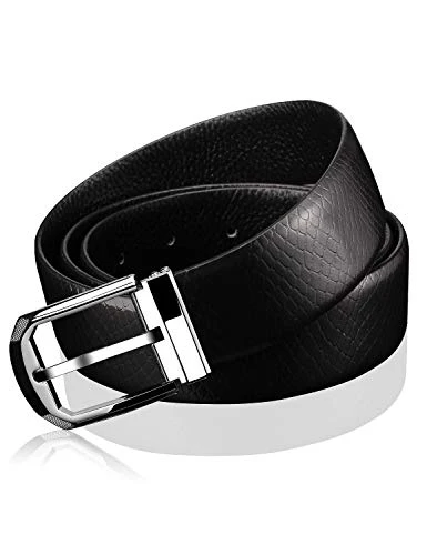 PBL Luxury Serie Men's Belt Dragon Dermatoglyph DH229B(Black/120CM)