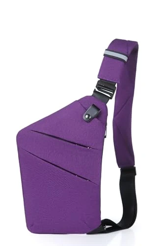 Peaksta Slim Carry Bag, Peak Carry Slim Carry Crossbody Bag, Peak Carry Anti Theft Travel Bag for Women, Durable & Waterproof Oxford Cloth (Purple, Right shoulder)