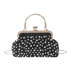 Pearl Bag 2024 Fashionable Style, Versatile Handbag, Trendy Versatile Shoulder Bag, Carry Handles for Bags (Black, One Size), black, One Size