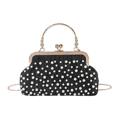 Pearl Bag 2024 Fashionable Style, Versatile Handbag, Trendy Versatile Shoulder Bag, Carry Handles for Bags (Black, One Size), black, One Size