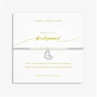 Pearl Bridesmaid Heart Bracelet - Silver