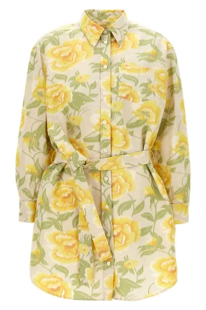 Peonies Kimono sleeve dress - Multicolor