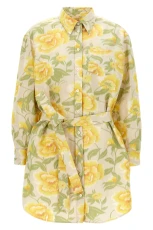 Peonies Kimono Sleeve Dress
