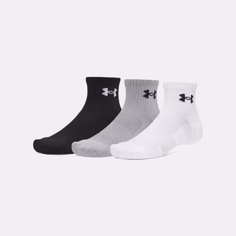 Performance Cotton Unisex 3-Pack Q Under Armour rter Socks White / Steel / Steel L