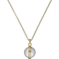 Perreti Gold Pearl Orbit Necklace - 49cm