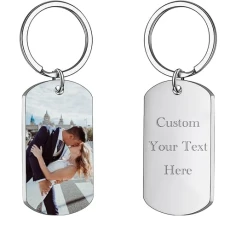 Personalised Keyrings Custom Keychain,Customised Photo Key Ring Text Engraved Keyring Keepsakes Cust