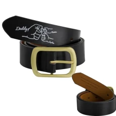 Personalised Leather Belt for Men, Father's Day Belt Gift for Dad, Custom Name Leather Belt, Personalised Engraved Leather Belt, Personalised Belt for Dad Husband Birthday Wedding Gift