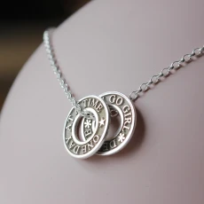 Personalised Silver Little Washer Necklace