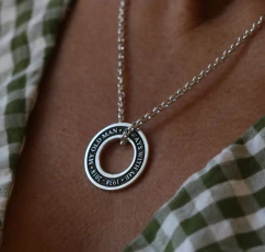 Personalised Silver Washer Ashes Necklace