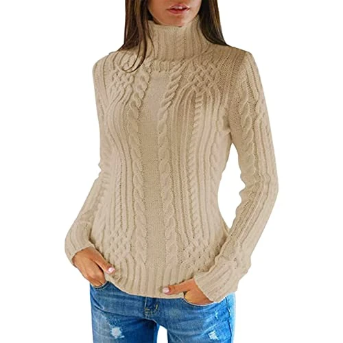 Petite Jumpers Turtleneck Sweater Women Winter Knitted Wool Knit Bottom Female Long Sleeve Thick Loose Pullover Womens Jumpers Size 18 Sales Essentials Hoodie Plus Size Christmas Sweater Women