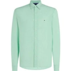 Pigment Dyed Linen Shirt - Green - L