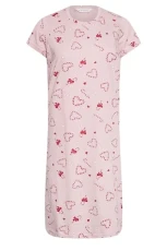 Pink Candy Cane Heart Print Nightdress Petite Pink Candy Cane Heart Print Nightdress Petite