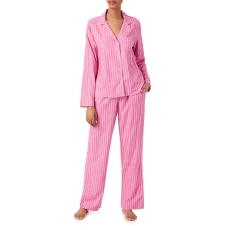 Pink Check Notch Pyjama Set