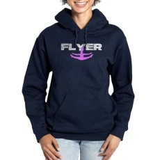 Pink Cheerleader Flyer Women's Dark Pullover Hoodie Sweatshirt Pink Cheerleader Flyer Women's Dark Pullover Hoodie Sweatshirt