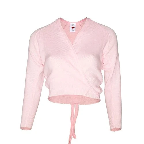 Pink Crossover Cardigan Long Sleeve 28"