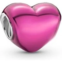 Pink Enamel Heart Charm