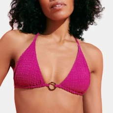 Pink Flou Bikini Top - Purple