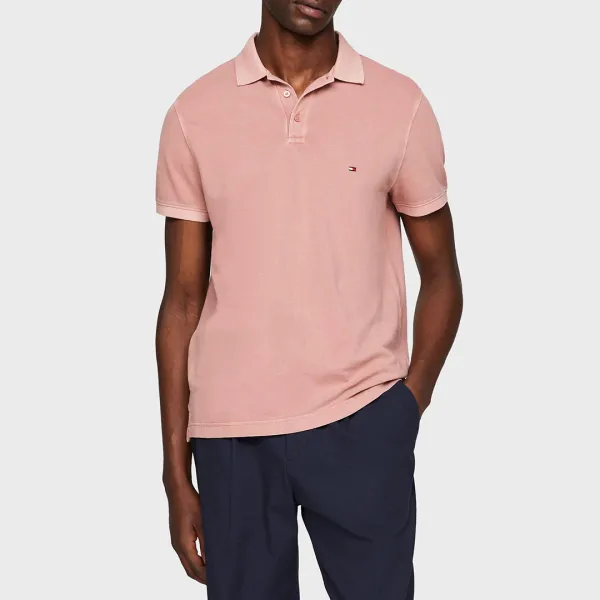 Pink Garment Dye Polo Shirt
