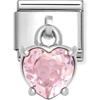 Pink Heart Crystal Charm