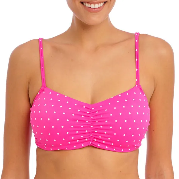 Pink Jewel Cove Bralette Bikini Top - Pink