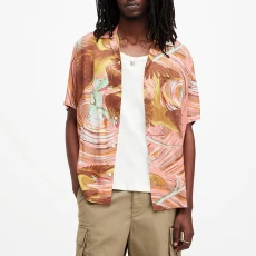 Pink Matsuri Floral Short Sleeve Shirt