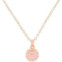 Pink Mini Button Necklace - Adjustable