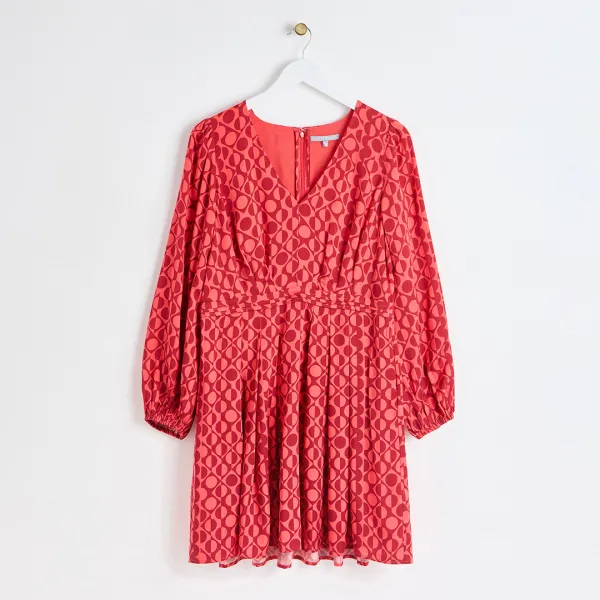 Pink Playful Geo Print Mini Dress