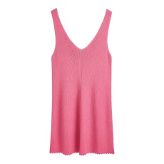 Pink Sparkle Scallop Detail Dress