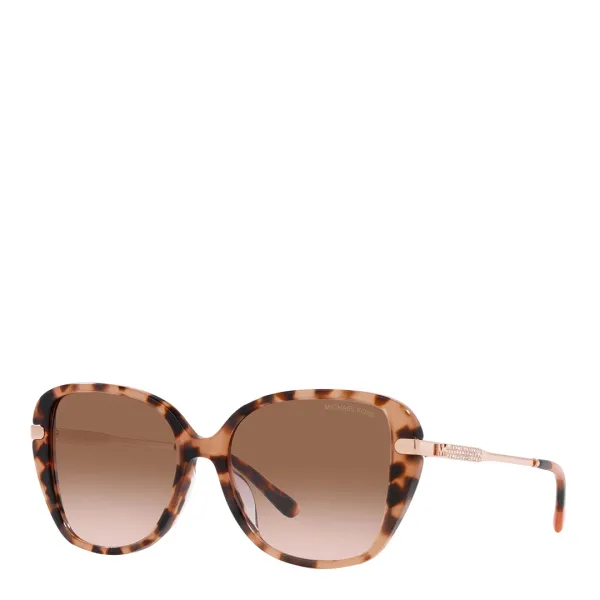Pink Tortoise Flatiron Sunglasses 56mm - Brown