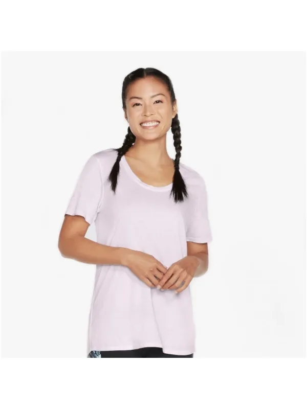 Pink W1ts330/prlv Diamond Wash Hatha Scoop Neck Snood - Size L