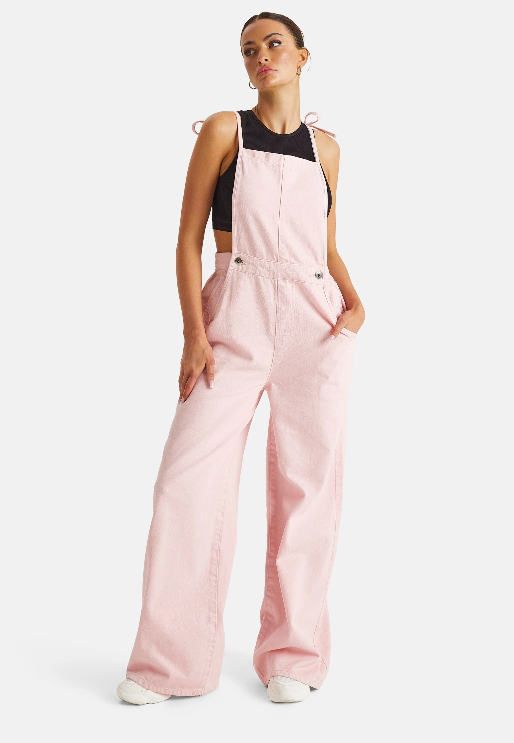 Pink Wide Leg Dungaree /
