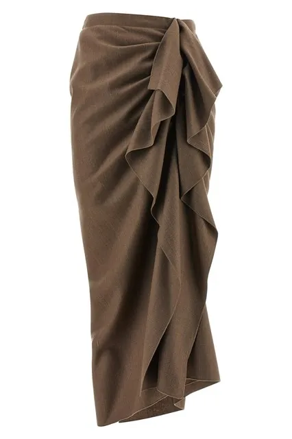 Pinstripe skirt - Beige