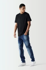 Pique T hirt - Black cloth