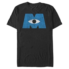 Pixar Monster's Inc. - Distressed Logo unisex Crew neck Black 2XL Pixar Monster's Inc. - Distressed Logo unisex Crew neck Black 2XL