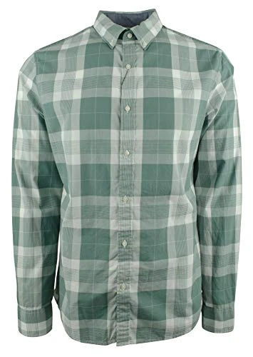 Plaid Slim-Fit Long Sleeve Shirt-AG-S