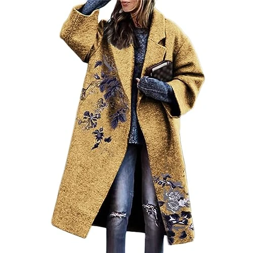 Plaid Tweed Winter Hooded Coat Jacket Women Tartan Blend Pea Style Breasted Warm Baggy Lapel Button 