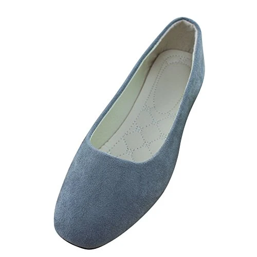 Plain Ballerina Flats, Summer Girls Ladies Breathable Low Cut Pointed Toe Slip On Solid Loafers Comf