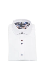 Plain but not Plain White Cotton Shirt