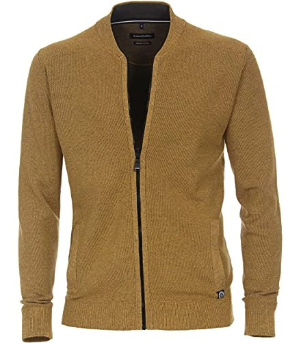 Plain cardigans, mustard yellow, M