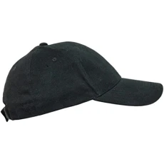 Plain Cotton Baseball Cap | One Size Hat with Adjustable Strap Black