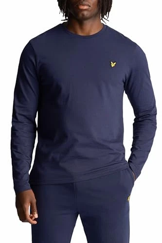 Plain Long Sleeve T-Shirt Navy L