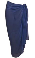 Plain Sarong, Coverup or Scarf (Navy Blue)
