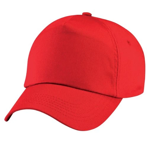 Plain Unisex Junior Original 5 Panel Baseball Cap (One Size) (Bright Red)