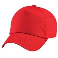 Plain Unisex Junior Original 5 Panel Baseball Cap (One Size) (Bright Red) Plain Unisex Junior Original 5 Panel Baseball Cap (One Size) (Bright Red)
