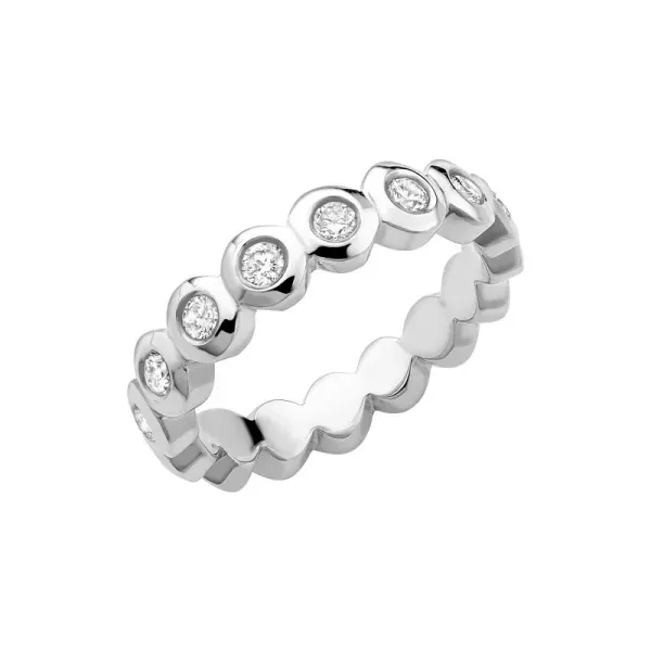 Platinum Dotty Full Eternity Ring - 050CT