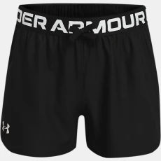 Play Up Girls Shorts Black / Metallic Silver YLG (59 in)